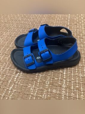 Birkenstock Kids Royal Blue Double Buckle Sandals